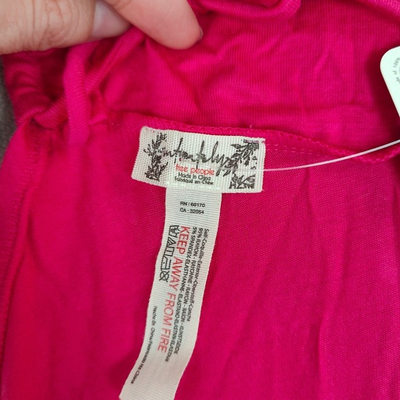 Intimately Free People Halter Top Womens Small Raspberry Pink Open Back NWT Rave - Picture 4 of 7
